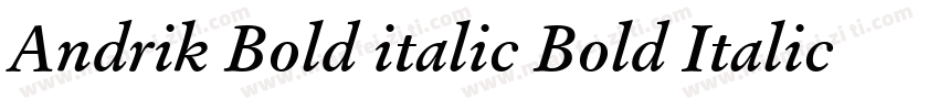 Andrik Bold italic Bold Italic字体转换